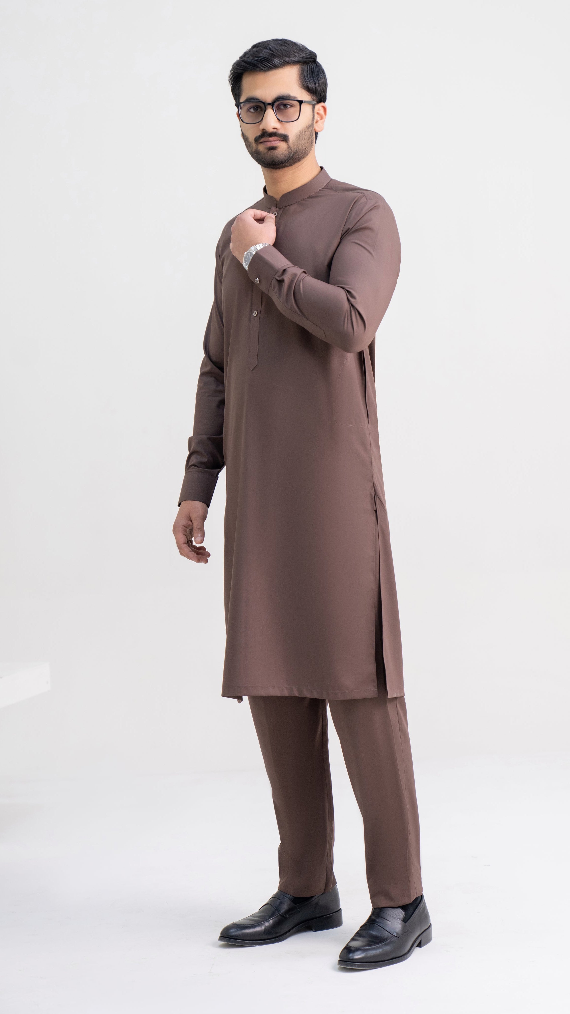 DARK BROWN EXECUTIVE COTTON FABRIC