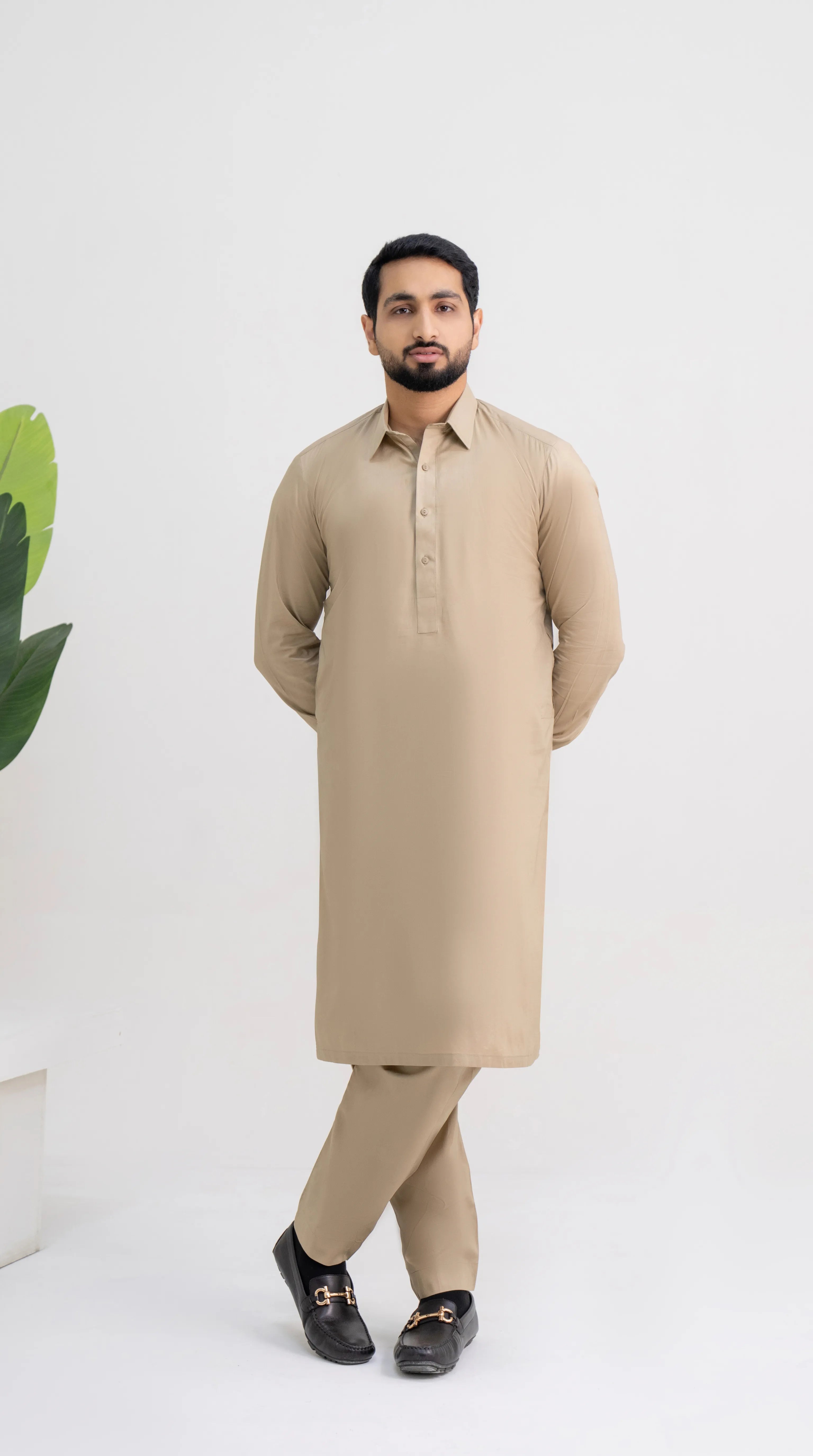 LIGHT BROWN EXECUTIVE COTTON FABRIC