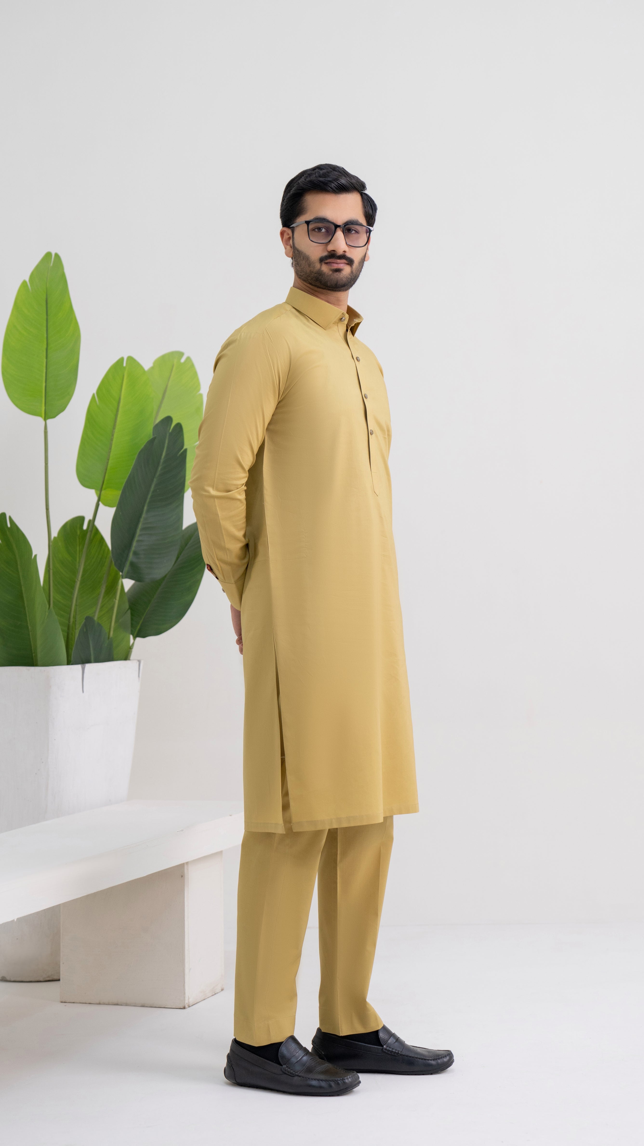 PALE YELLOW EXECUTIVE COTTON FABRIC