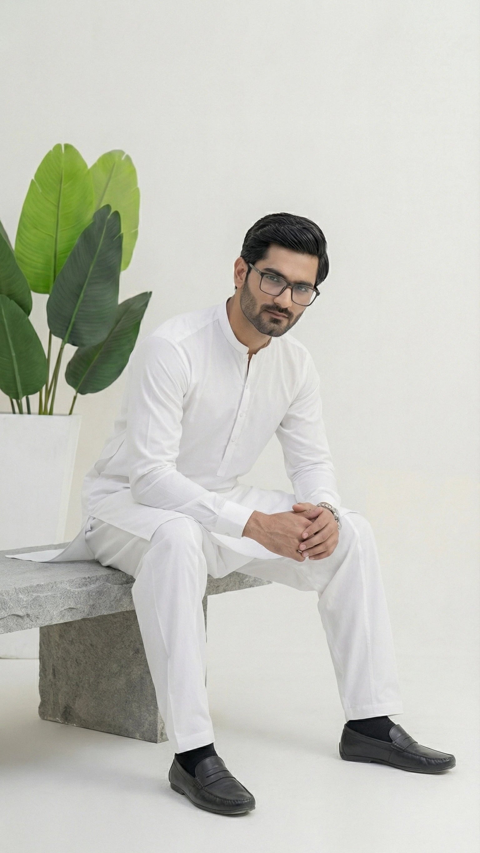 WHITE EXECUTIVE COTTON FABRIC