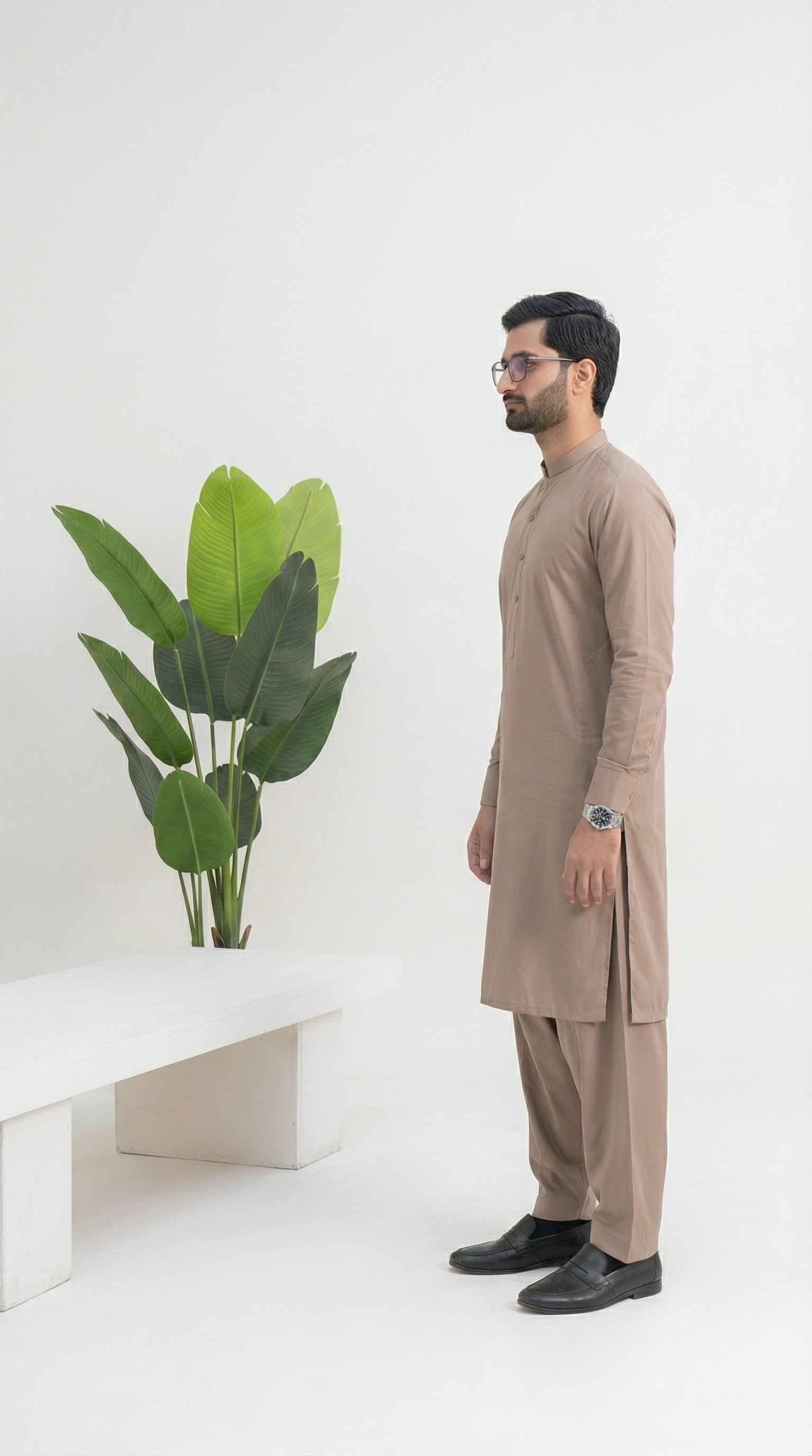 LIGHT BROWN EXECUTIVE COTTON FABRIC