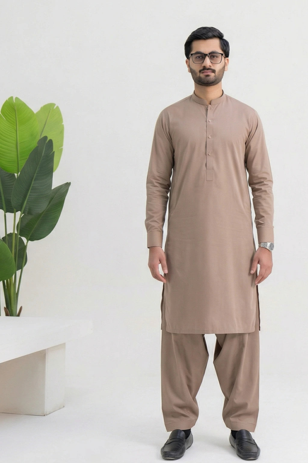 LIGHT BROWN EXECUTIVE COTTON FABRIC