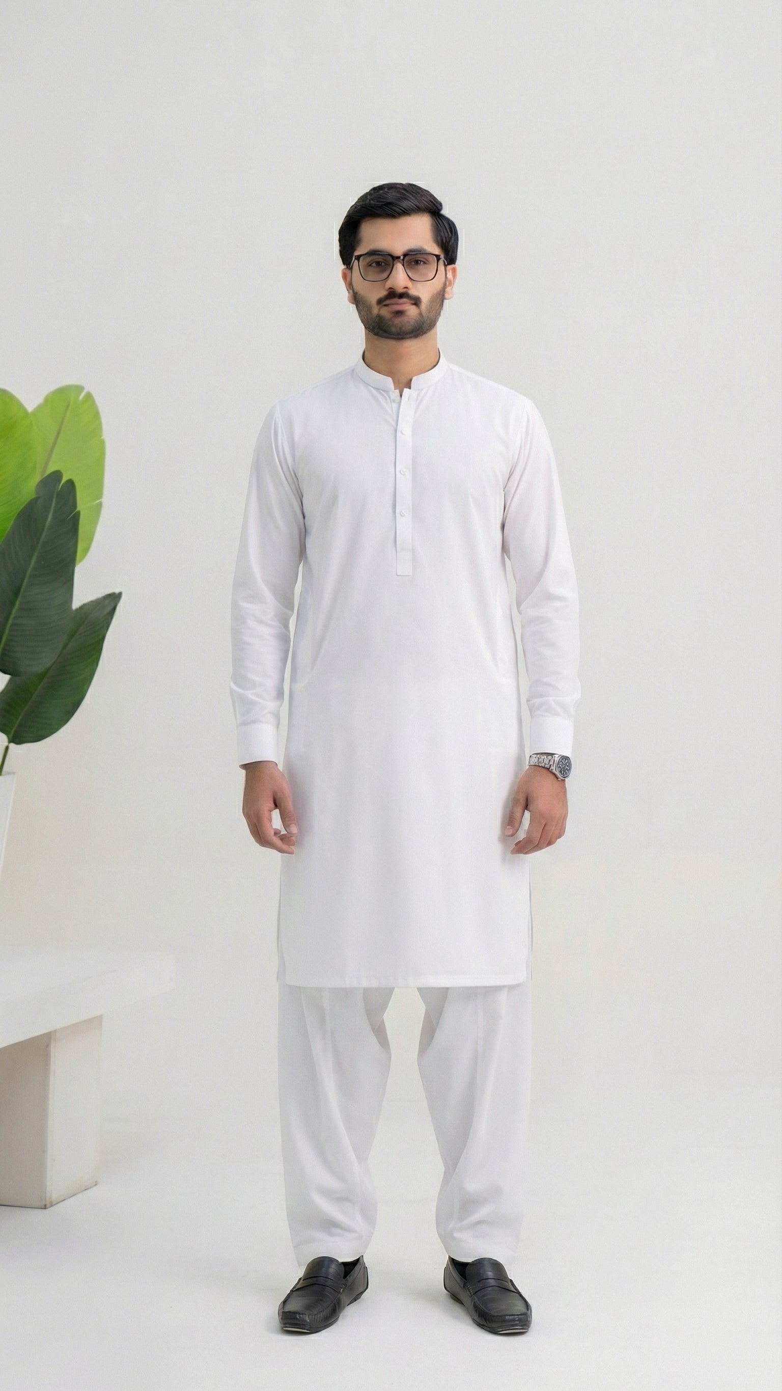 WHITE EXECUTIVE COTTON FABRIC