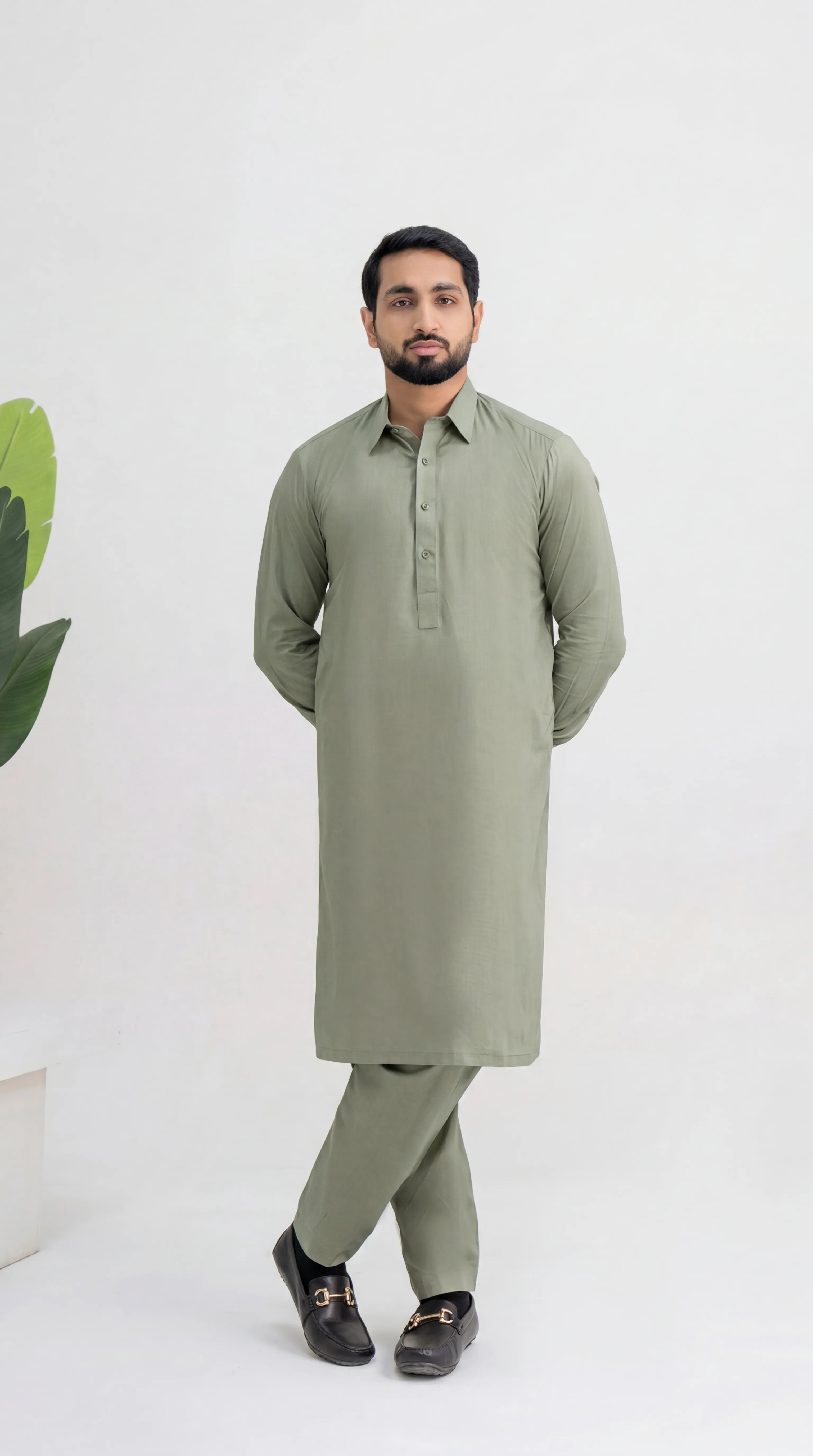 SAGE GREEN EXECUTIVE COTTON FABRIC