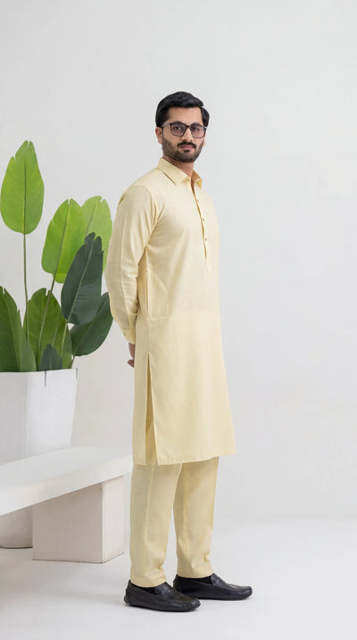 PALE YELLOW EXECUTIVE COTTON FABRIC