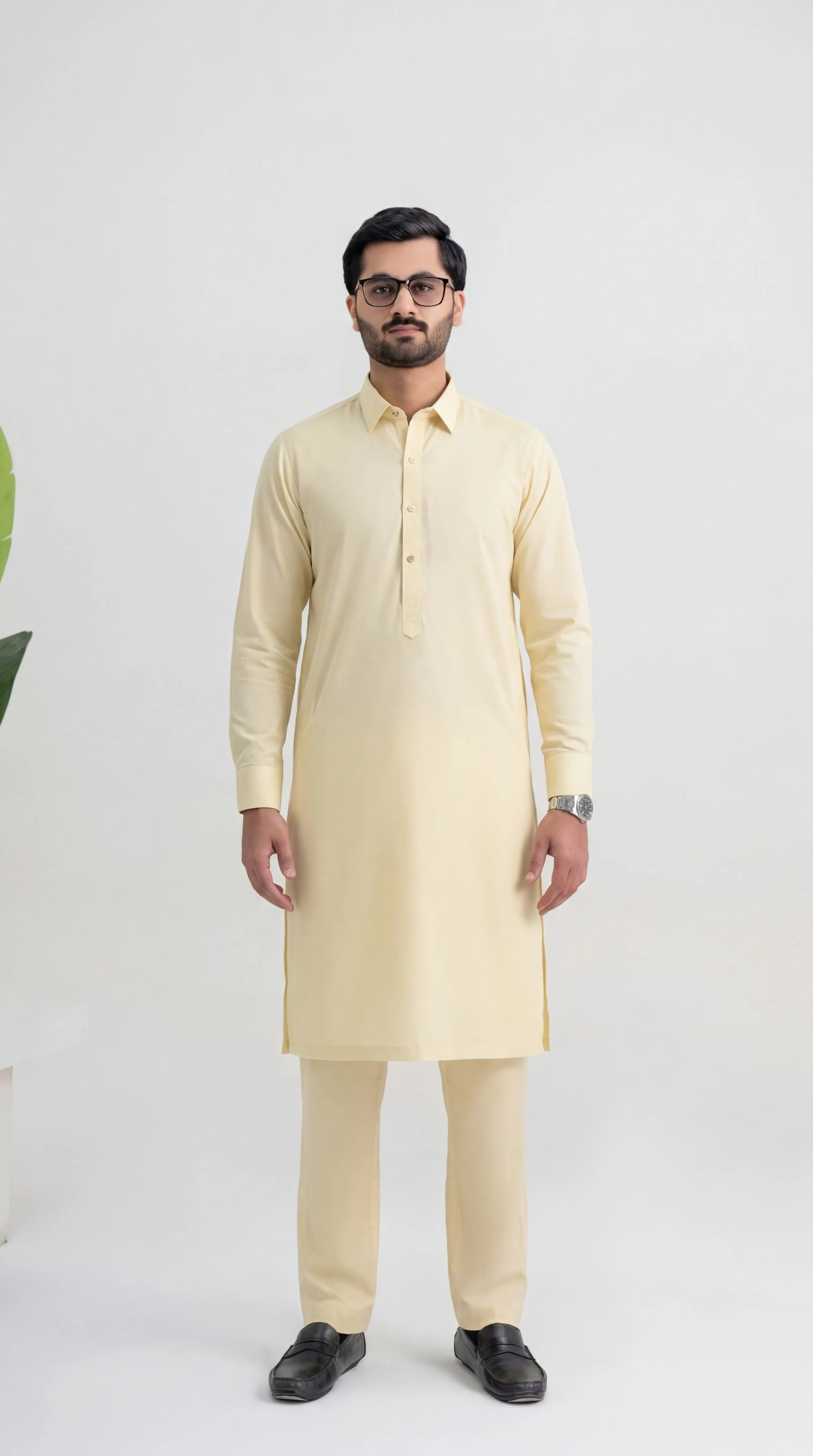 PALE YELLOW EXECUTIVE COTTON FABRIC