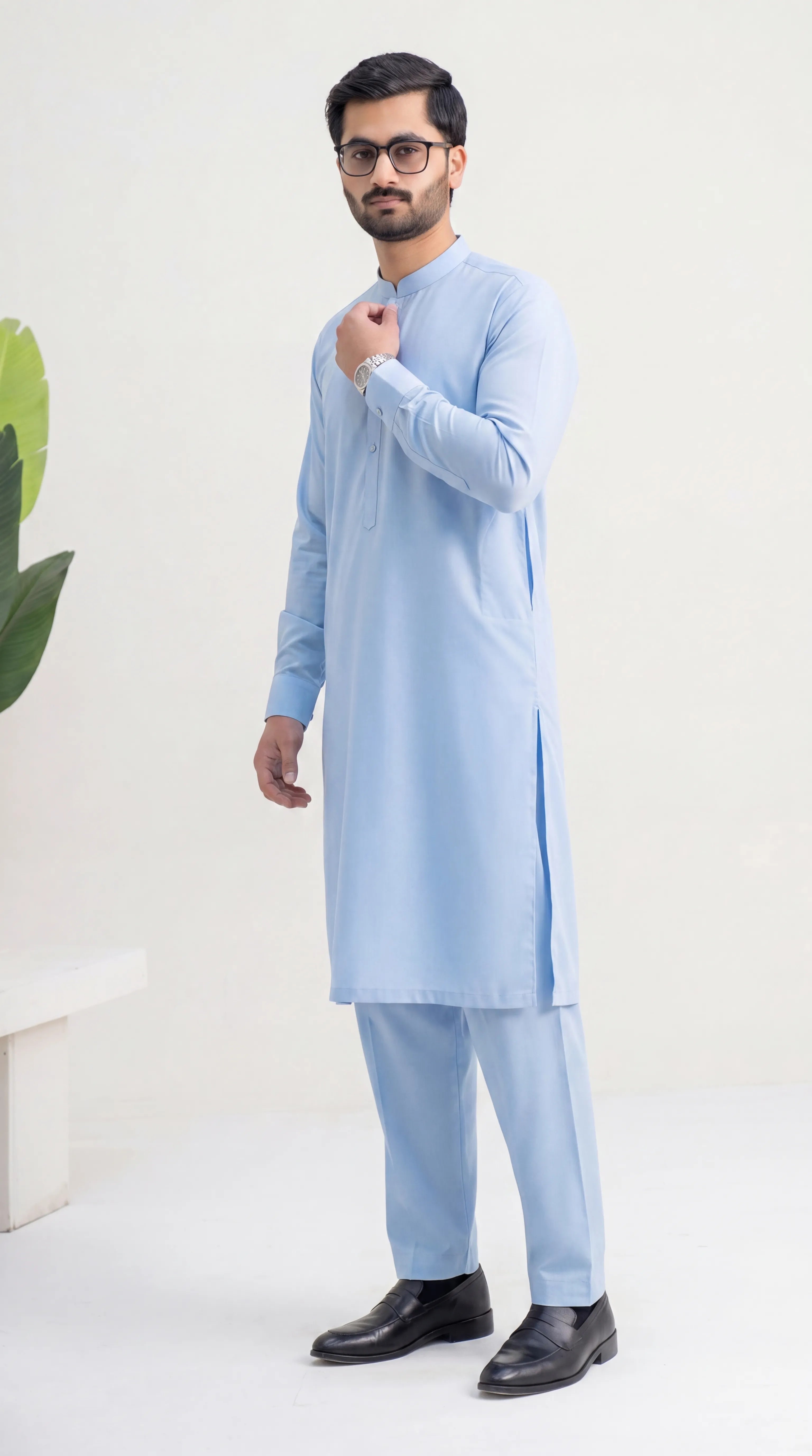 SKY BLUE EXECUTIVE COTTON FABRIC