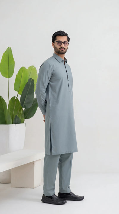 TURQOUISE BLUE EXECUTIVE COTTON FABRIC