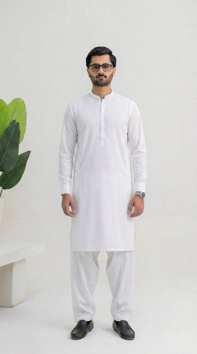 WHITE EXECUTIVE COTTON FABRIC