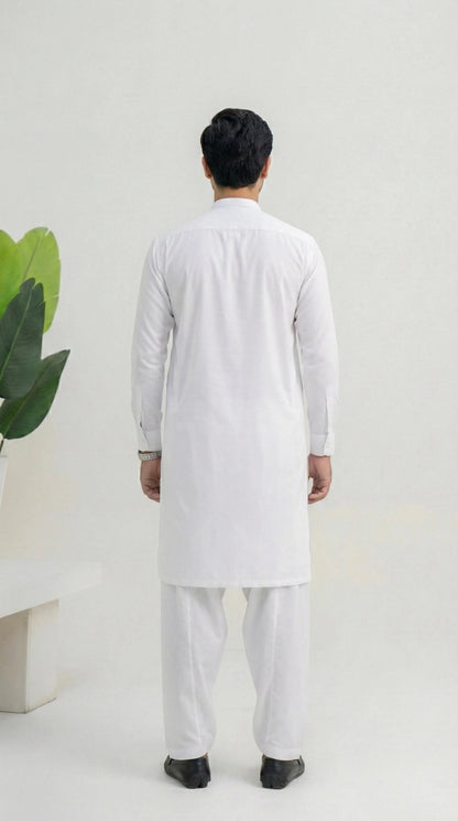 WHITE EXECUTIVE COTTON FABRIC