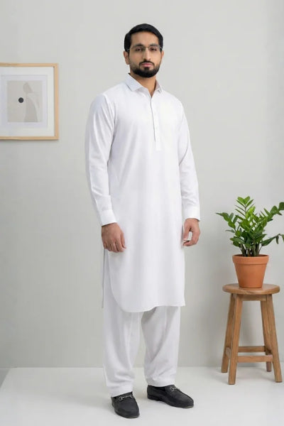 WHITE PREMIUM BLENDED FABRICS